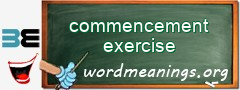 WordMeaning blackboard for commencement exercise